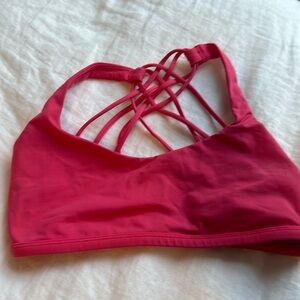 Lipgloss pink lululemon bra! Size 6